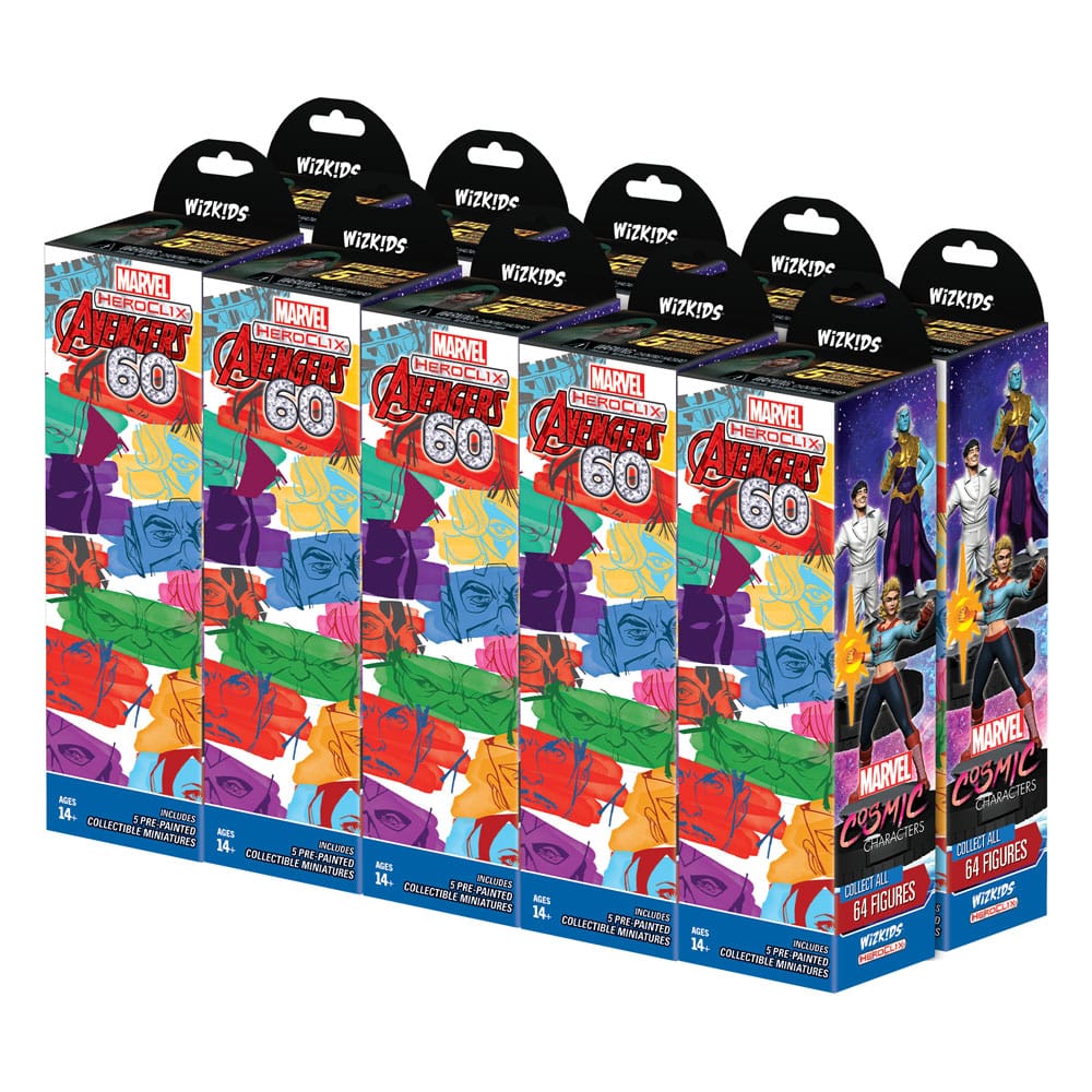 Marvel HeroClix: Avengers 60th Anniversary Booster Brick (10) - Versand: 7 Tage nach Bestellung