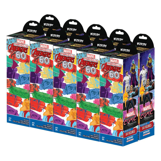 Marvel HeroClix: Avengers 60th Anniversary Booster Brick (10) - Versand: 7 Tage nach Bestellung