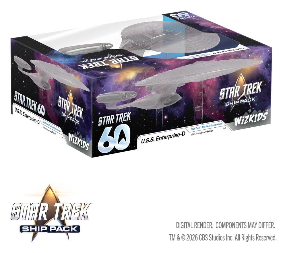 Star Trek Ship Pack Boxed Miniaturen vorbemalt U.S.S. Enterprise - 60th Anniversary Edition 22 cm - Preorder - ETA: 25.11.2026