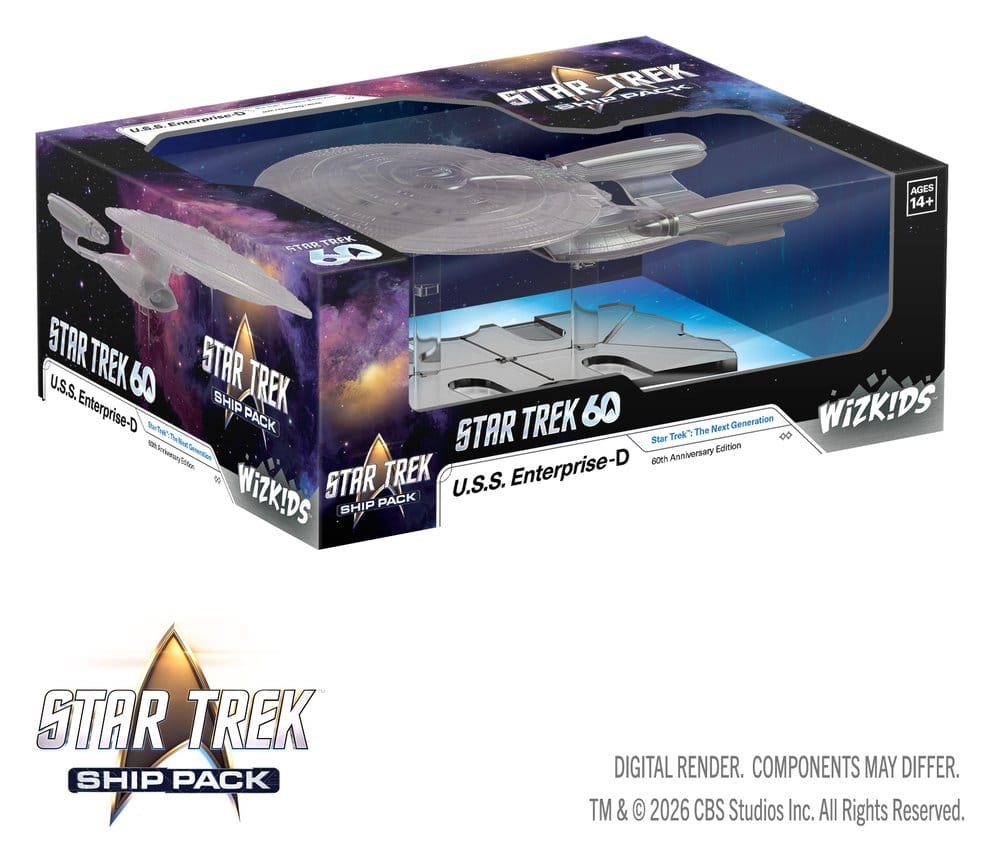 Star Trek Ship Pack Boxed Miniaturen vorbemalt U.S.S. Enterprise - 60th Anniversary Edition 22 cm - Preorder - ETA: 25.11.2026