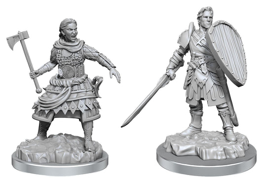 D&D Nolzur's Marvelous Miniatures Miniaturen unbemalt 2er-Pack Human Fighters - Preorder - ETA: 19.10.2025