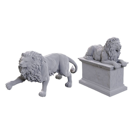 WizKids Deep Cuts Miniatures Miniaturen unbemalt 2er-Pack Stone Lion - Preorder - ETA: 19.09.2025