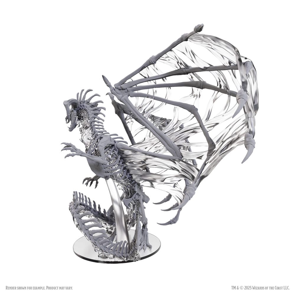 D&D Nolzur's Marvelous Miniatures Miniaturen unbemalt Black Dracolich 30 cm - Preorder - ETA: 02.10.2025