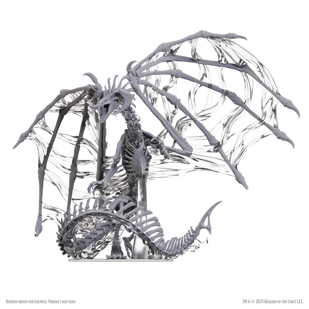 D&D Nolzur's Marvelous Miniatures Miniaturen unbemalt Black Dracolich 30 cm - Preorder - ETA: 02.10.2025