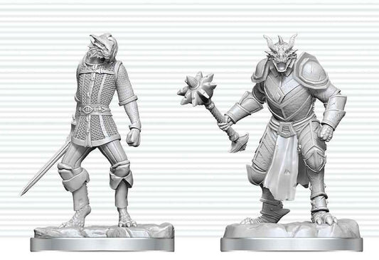 Dungeons & Dragons Nolzur's Marvelous Miniatures Miniatur unbemalt Drachengeborener Paladin & Drachengeborener Knappe 14 cm - Preorder - ETA: 25.02.2027