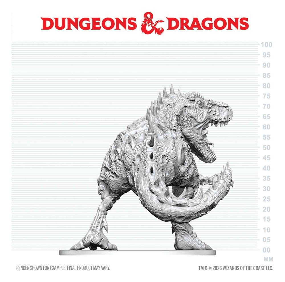 Dungeons & Dragons Nolzur's Marvelous Miniatures Miniatur unbemalt Tyrannosaurus Zombie 20 cm - Preorder - ETA: 25.02.2027