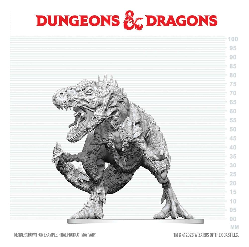 Dungeons & Dragons Nolzur's Marvelous Miniatures Miniatur unbemalt Tyrannosaurus Zombie 20 cm - Preorder - ETA: 25.02.2027