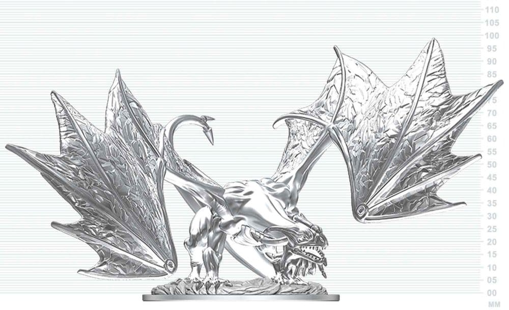 Dungeons & Dragons Nolzur's Marvelous Miniatures Miniatur unbemalt Junger Saphirdrache 20 cm - Preorder - ETA: 25.02.2027