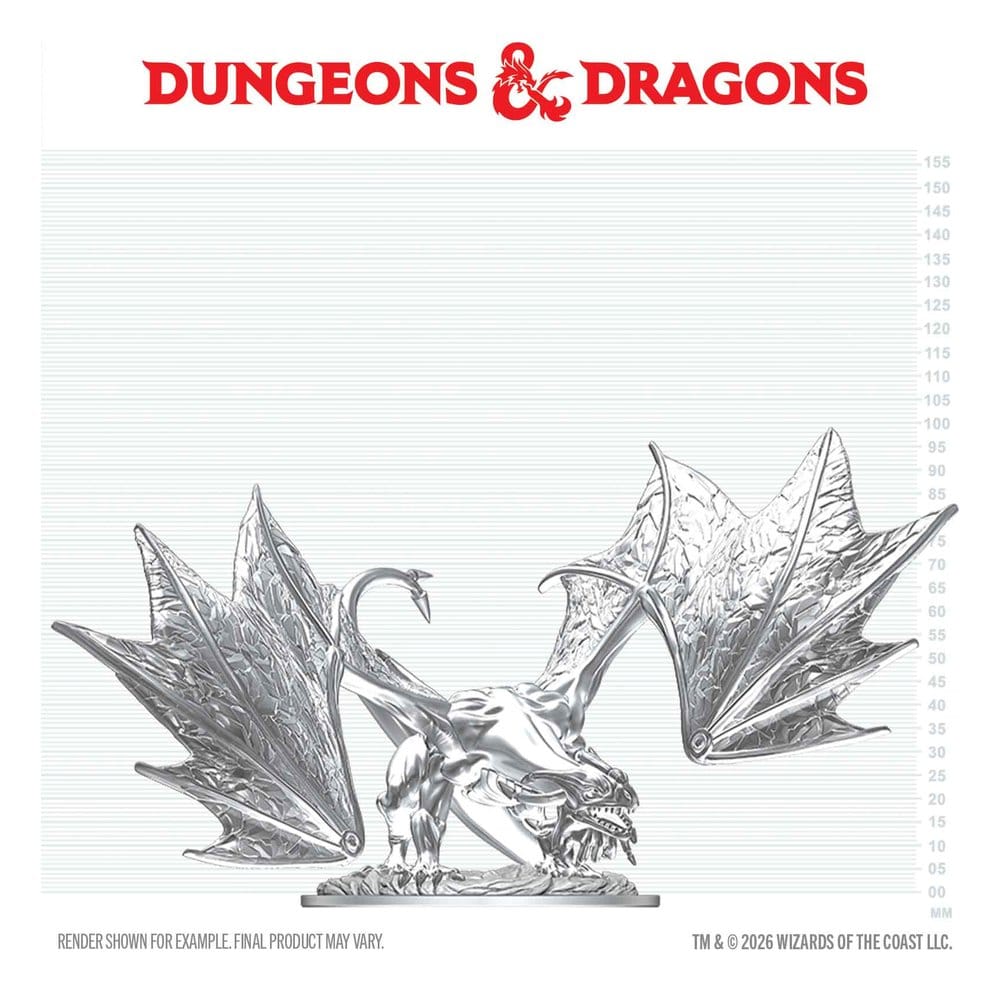 Dungeons & Dragons Nolzur's Marvelous Miniatures Miniatur unbemalt Junger Saphirdrache 20 cm - Preorder - ETA: 25.02.2027