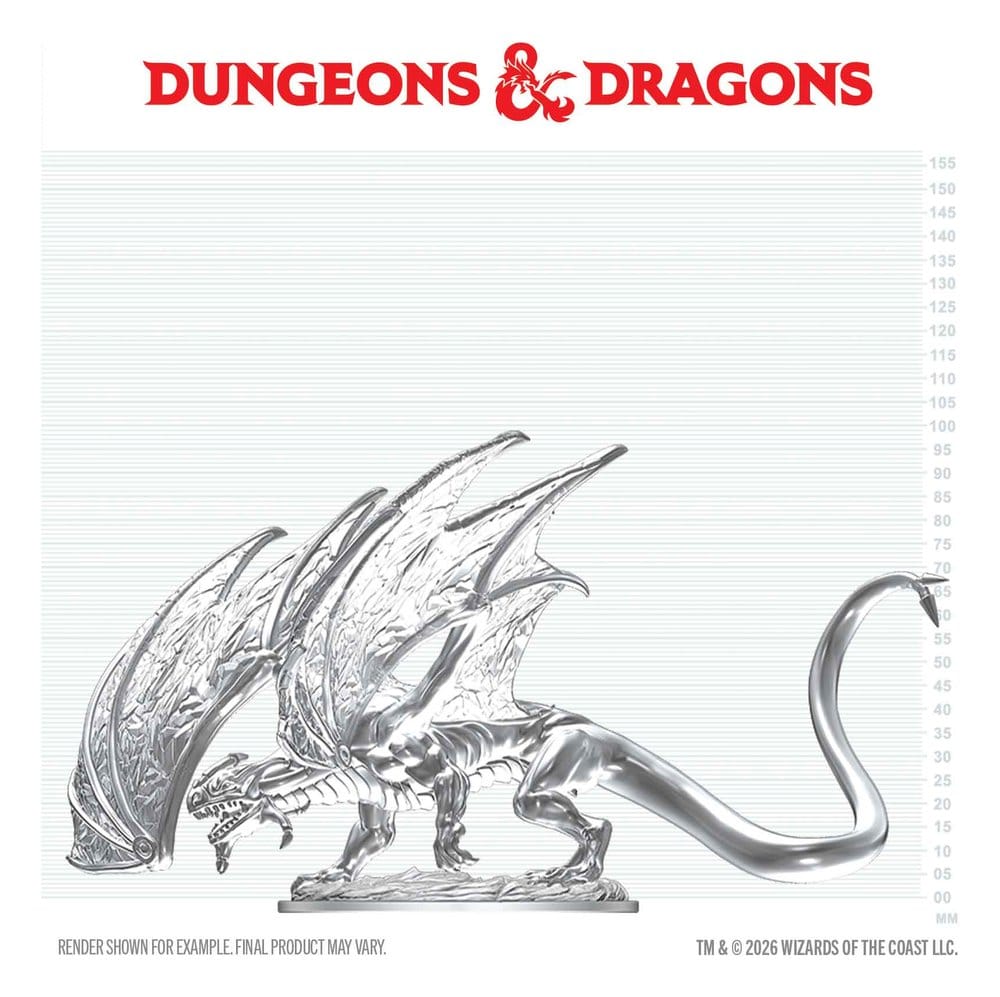 Dungeons & Dragons Nolzur's Marvelous Miniatures Miniatur unbemalt Junger Saphirdrache 20 cm - Preorder - ETA: 25.02.2027