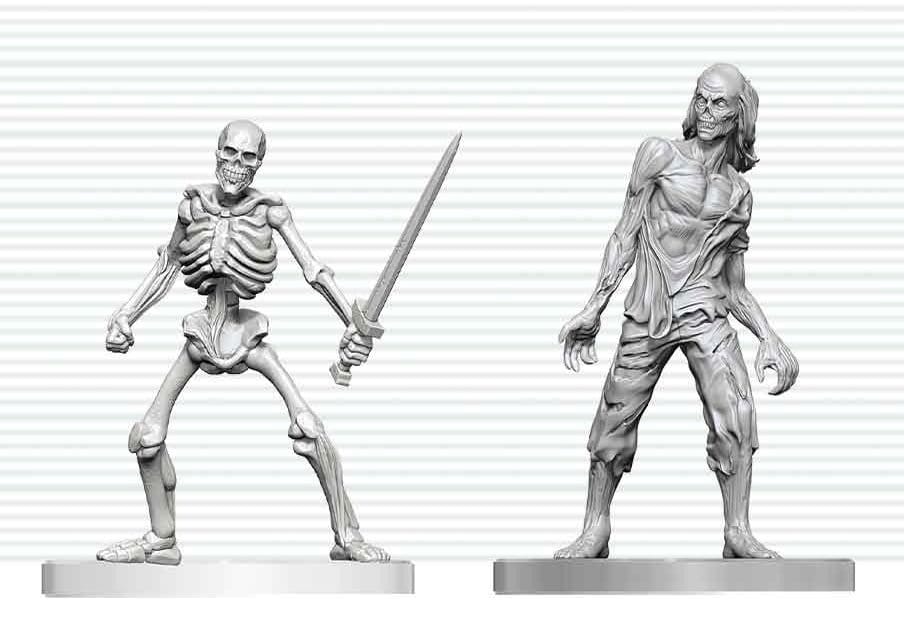 Dungeons & Dragons Nolzur's Marvelous Miniatures Miniatur unbemalt Zombie & Skeleton 14 cm - Preorder - ETA: 25.05.2027