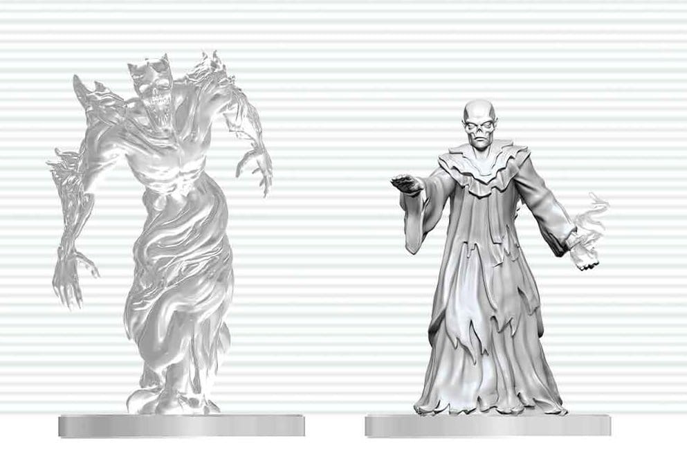 Dungeons & Dragons Nolzur's Marvelous Miniatures Miniatur unbemalt Ghast-Gräberrufer & Wraith 14 cm - Preorder - ETA: 25.05.2027