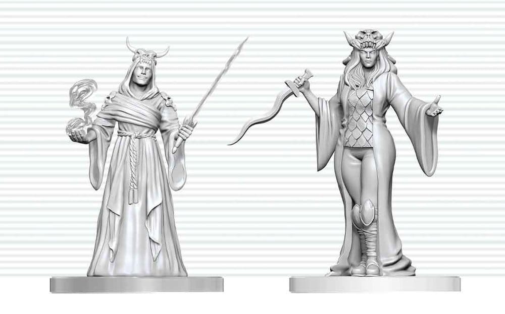 Dungeons & Dragons Nolzur's Marvelous Miniatures Miniatur unbemalt Kultisten-Fanatiker & Hierophant 14 cm - Preorder - ETA: 25.05.2027