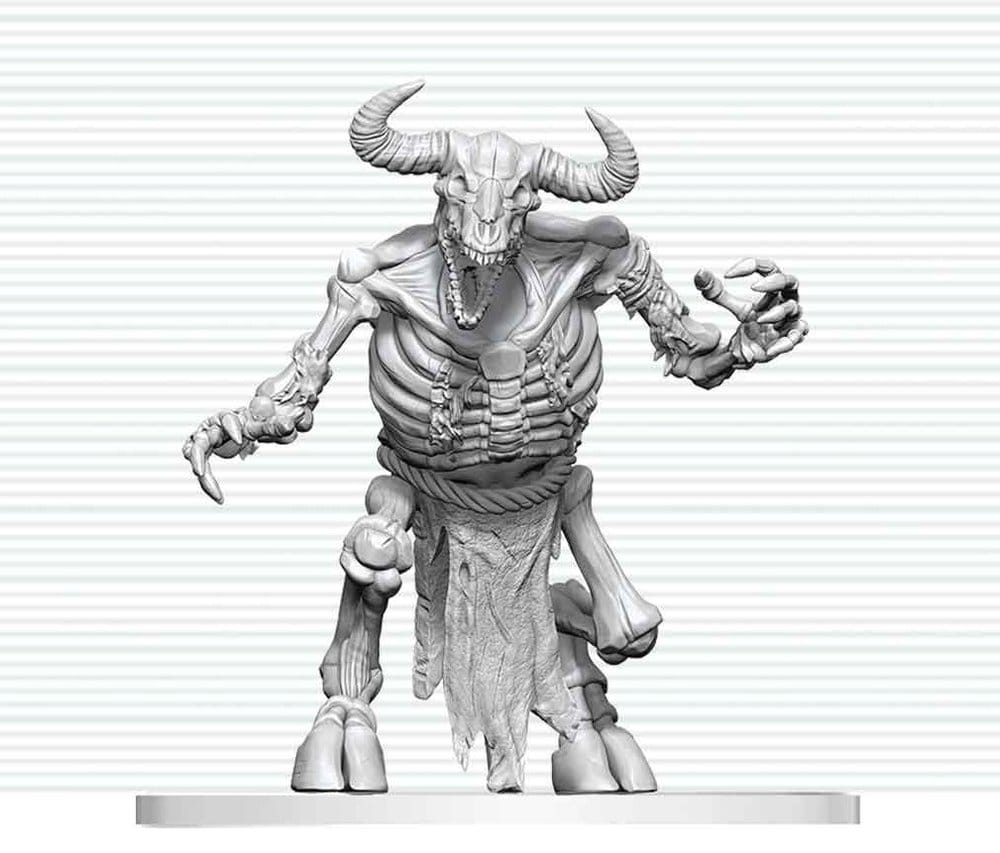 Dungeons & Dragons Nolzur's Marvelous Miniatures Miniatur unbemalt Minotaurus Skelett 17 cm - Preorder - ETA: 25.05.2027