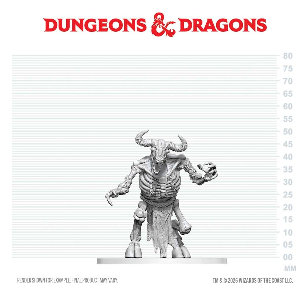 Dungeons & Dragons Nolzur's Marvelous Miniatures Miniatur unbemalt Minotaurus Skelett 17 cm - Preorder - ETA: 25.05.2027