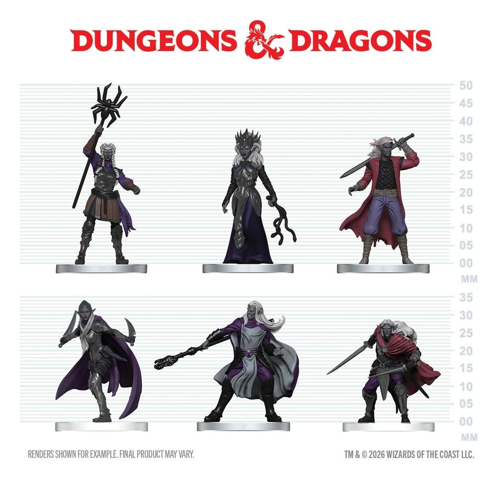 D&D Icons of the Realms Minifiguren Drow-Kriegerschar 20 cm - Preorder - ETA: 28.11.2026
