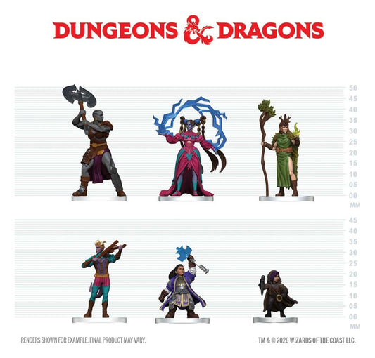 D&D Icons of the Realms Minifiguren Spielerhandbuch - Zauber & Stahl Starter-Set 20 cm - Preorder - ETA: 25.10.2026