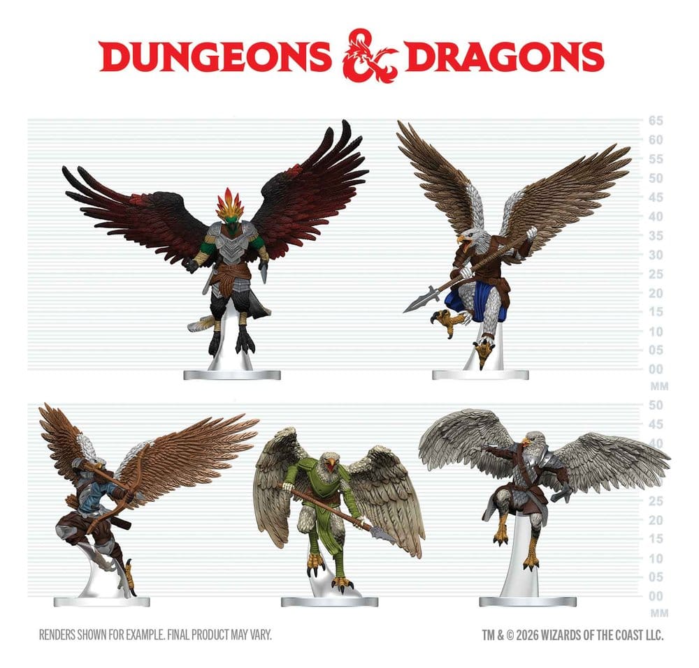 D&D Icons of the Realms Minifiguren Aarakocra-Schwarm 20 cm - Preorder - ETA: 28.12.2026