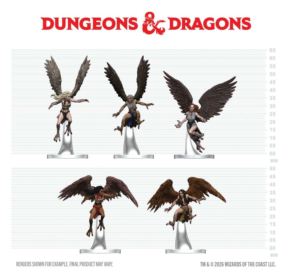 D&D Icons of the Realms Minifiguren Harpyien-Schwarm 20 cm - Preorder - ETA: 28.12.2026