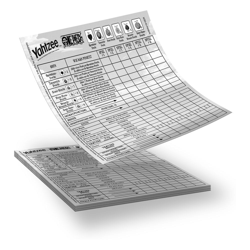 One Piece Yahtzee *Deutsche Version* - Versand: 7 Tage nach Bestellung
