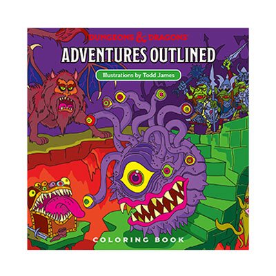 Dungeons & Dragons Adventures Outlined Malbuch - Versand: 5-7 Tage nach Bestellung