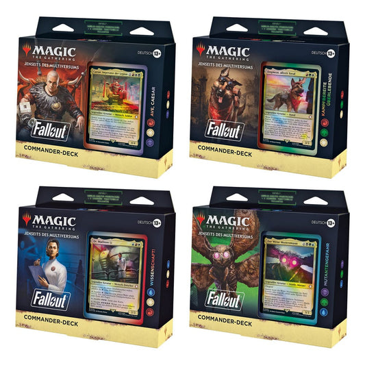 Magic the Gathering Jenseits des Multiversums: Fallout Commander-Decks Display (4) deutsch - Preorder - ETA: 19.09.2025