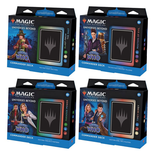 Magic the Gathering Universes Beyond: Doctor Who Commander-Decks Display (4) englisch - Preorder - ETA: 26.01.2026