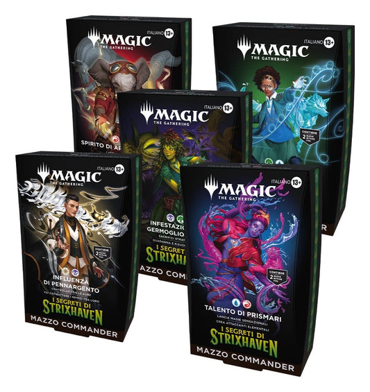 Magic the Gathering I Segreti di Strixhaven Commander Decks Umkarton (5) italienisch - Versand: 7 Tage nach Bestellung
