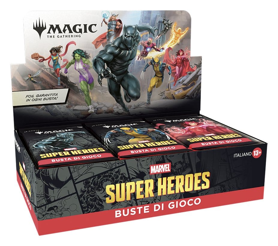 Magic the Gathering Marvel Super Heroes Play-Booster Display (30) italienisch - Versand: 7 Tage nach Bestellung