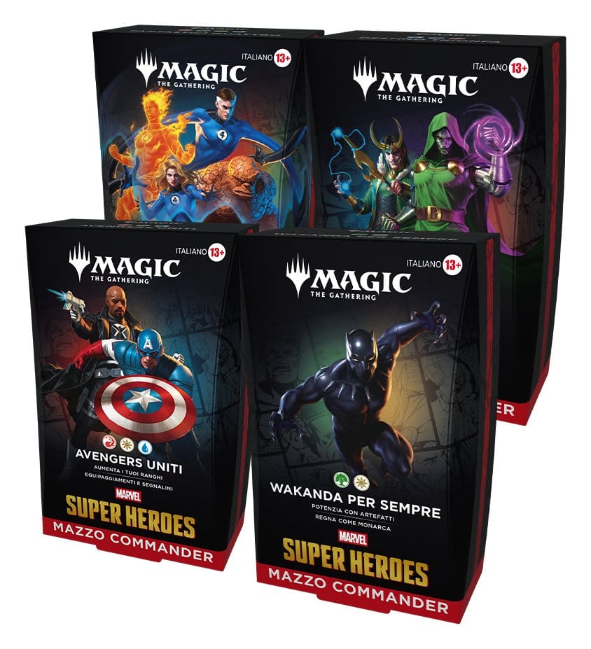 Magic the Gathering Marvel Super Heroes Commander Decks Umkarton (4) italienisch - Versand: 7 Tage nach Bestellung