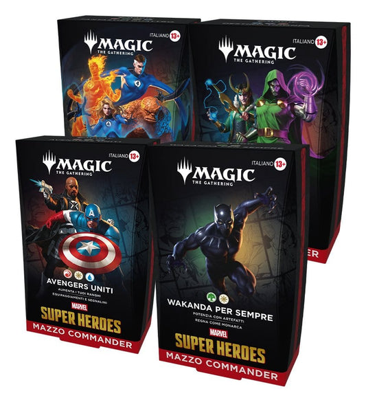 Magic the Gathering Marvel Super Heroes Commander Decks Umkarton (4) italienisch - Preorder - ETA: 26.06.2026
