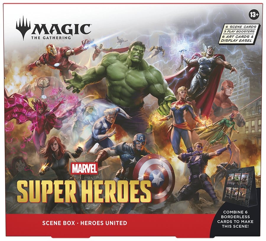 Magic the Gathering Marvel Super Heroes Szenenboxen Display (4) englisch - Versand: 7 Tage nach Bestellung