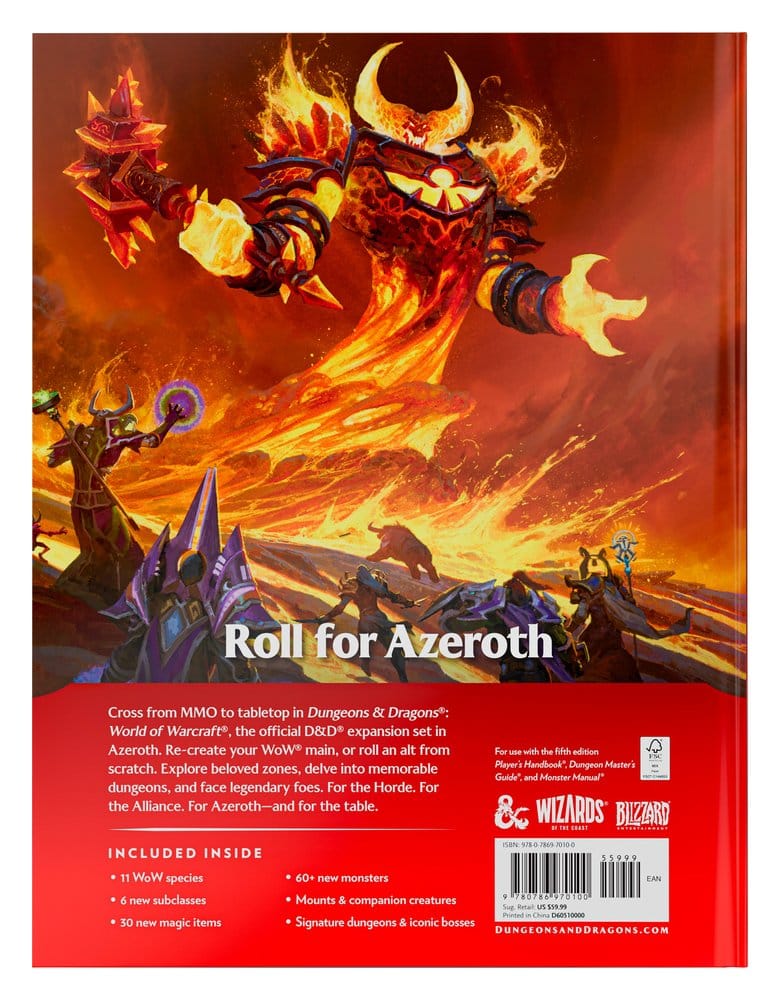 Dungeons & Dragons RPG World of Warcraft Buch *Englische Version* - Preorder - ETA: 17.11.2026