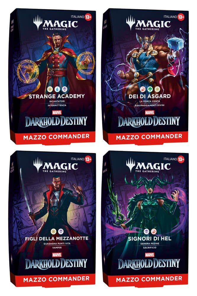 Magic the Gathering Marvel: Destino del Darkhold Commander-Decks Umkarton (4) italienisch - Preorder - ETA: 09.04.2027