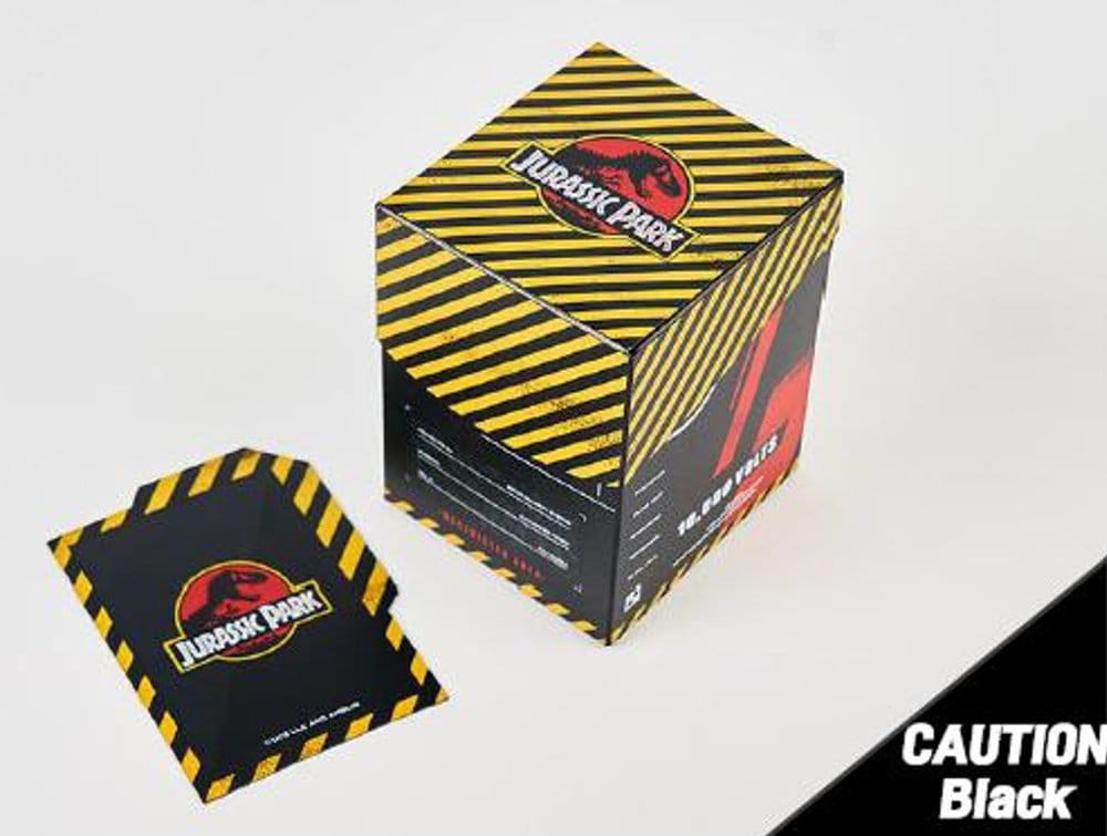 Jurassic Park TCG Deck Case Caution Black 10 cm - Preorder - ETA: 25.02.2027