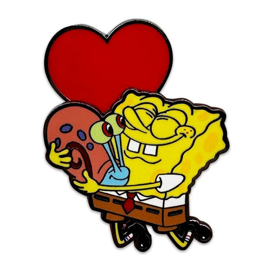 SpongeBob Schwammkopf Bobble Ansteck-Pin Spongebob Heart 5 cm         - Preorder - ETA: 19.09.2025