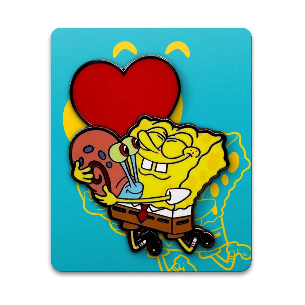 SpongeBob Schwammkopf Bobble Ansteck-Pin Spongebob Heart 5 cm         - Preorder - ETA: 19.09.2025