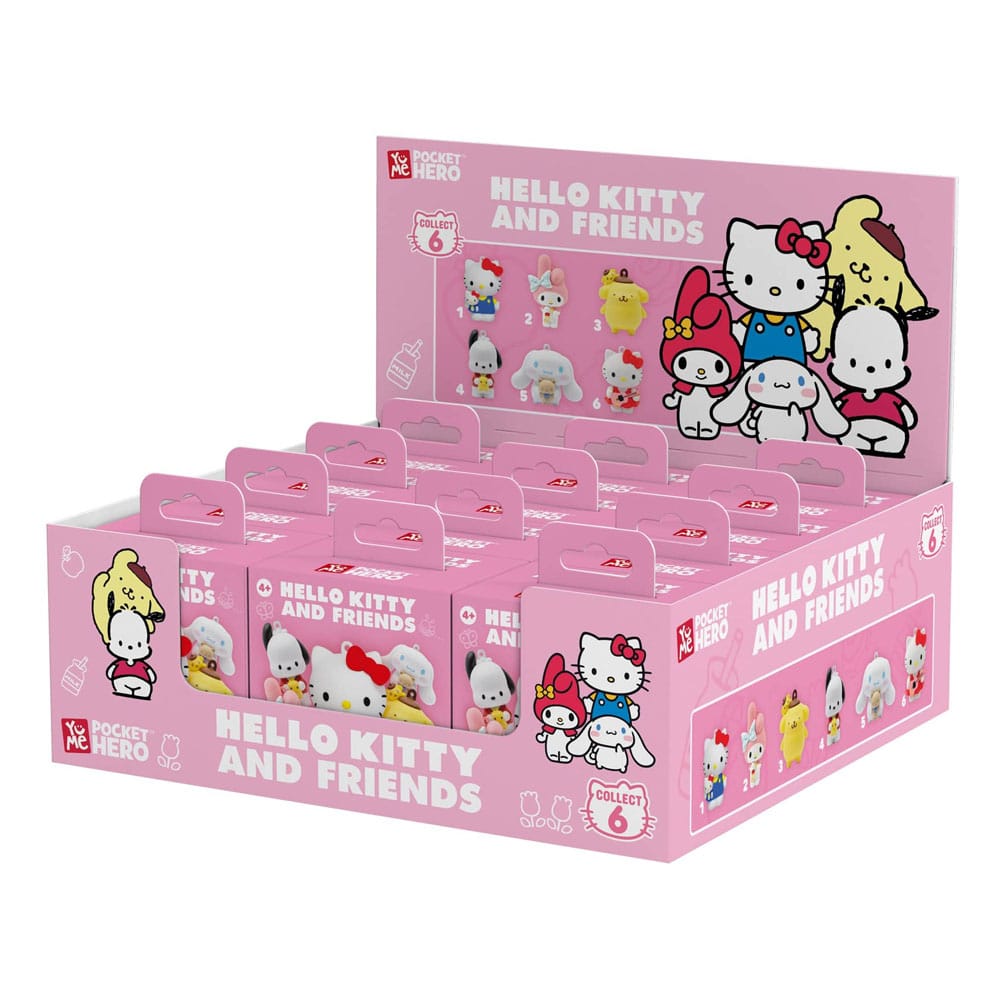 Sanrio Pocket Hero Schlüsselanhänger Hello Kitty and Friends Series 1 Blind Box Display (12)          - Preorder - ETA: 19.06.2026