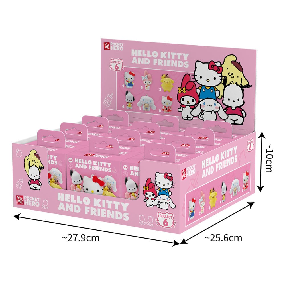 Sanrio Pocket Hero Schlüsselanhänger Hello Kitty and Friends Series 1 Blind Box Display (12)          - Preorder - ETA: 19.06.2026