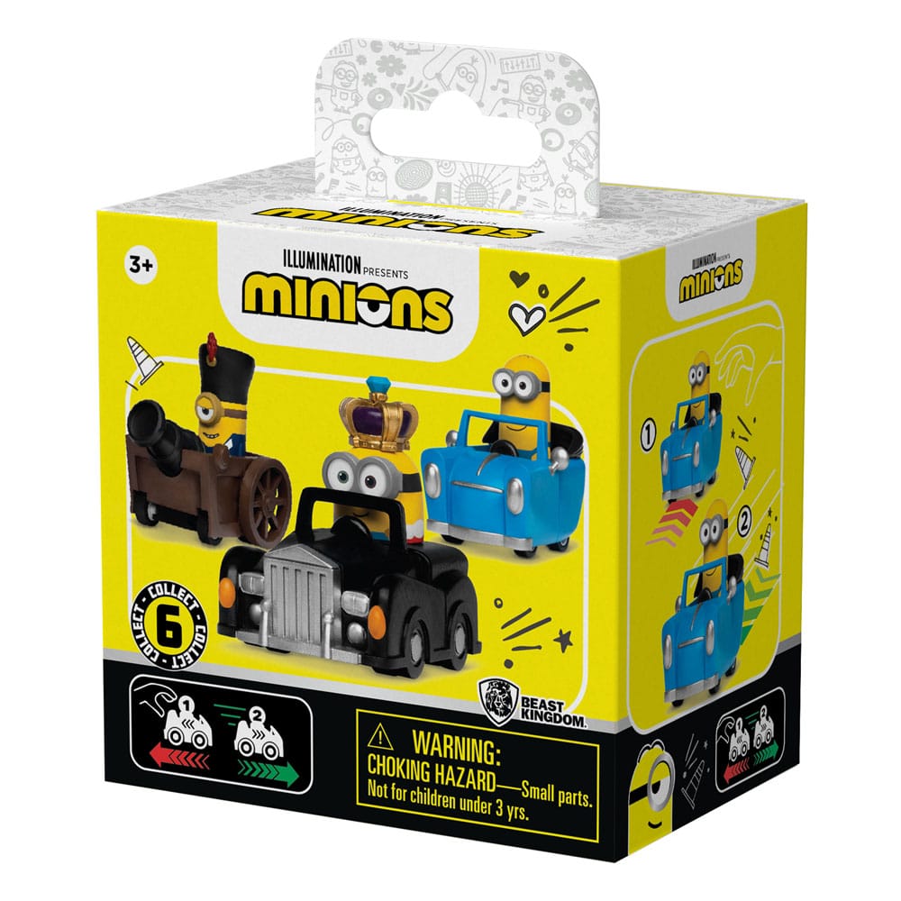 Minions Zoom Hero Rückzug-Fahrzeuge mit Figuren Blind Box Display (12)      - Preorder - ETA: 25.04.2026