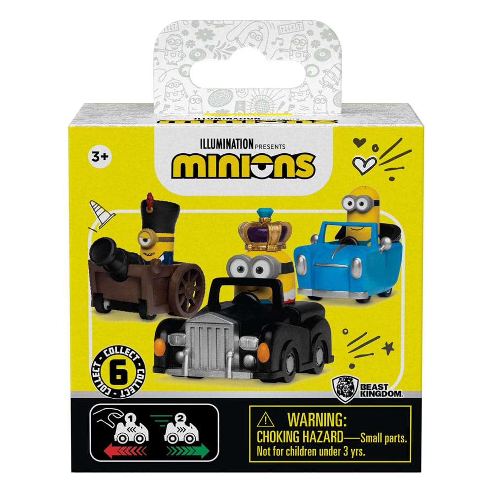 Minions Zoom Hero Rückzug-Fahrzeuge mit Figuren Blind Box Display (12)      - Preorder - ETA: 25.04.2026