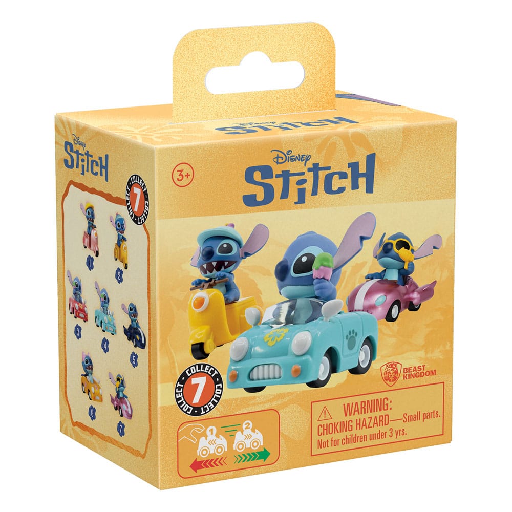 Lilo & Stitch Zoom Hero Rückzug-Fahrzeuge mit Figuren Stitch (Blind Box Ver.) Display (12)   - Preorder - ETA: 19.09.2026
