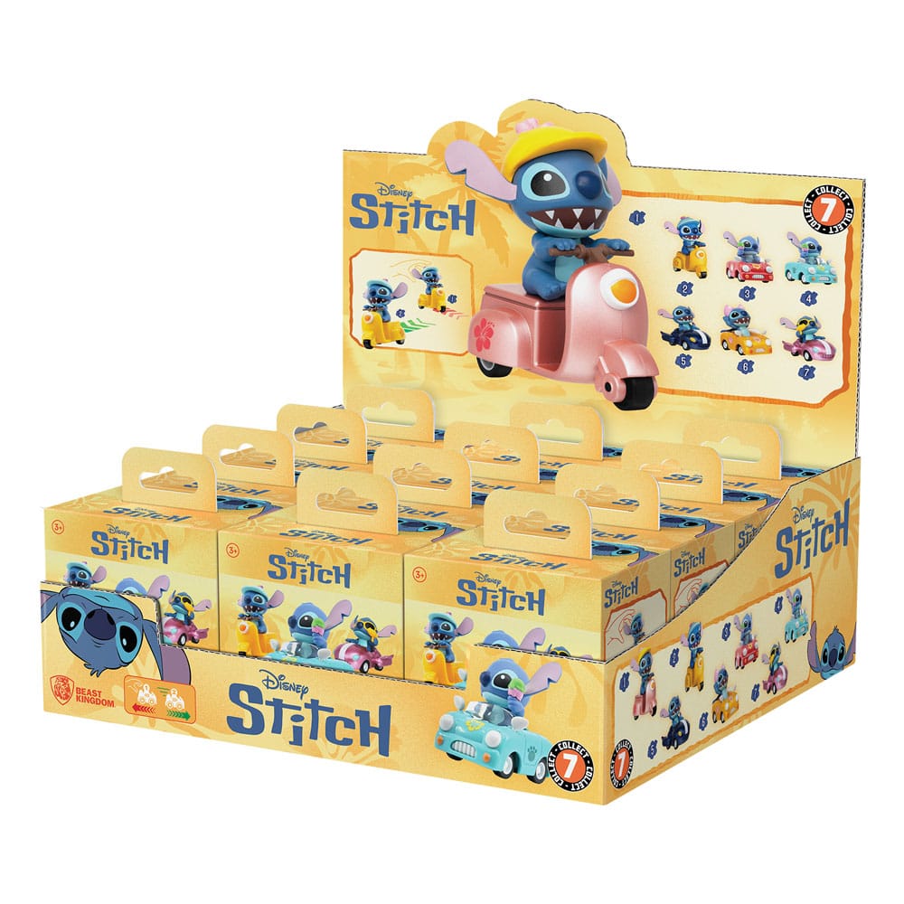 Lilo & Stitch Zoom Hero Rückzug-Fahrzeuge mit Figuren Stitch (Blind Box Ver.) Display (12)   - Preorder - ETA: 19.09.2026