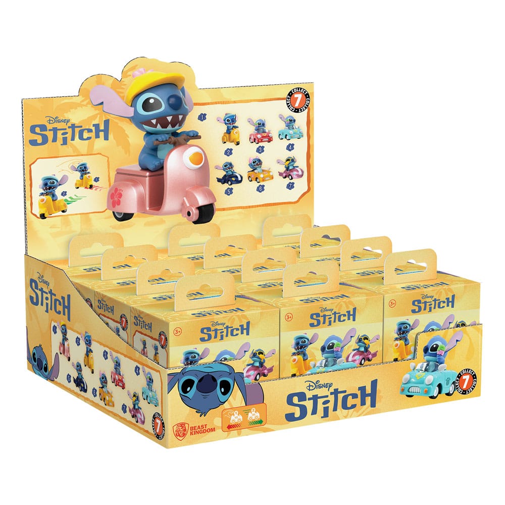 Lilo & Stitch Zoom Hero Rückzug-Fahrzeuge mit Figuren Stitch (Blind Box Ver.) Display (12)   - Preorder - ETA: 19.09.2026