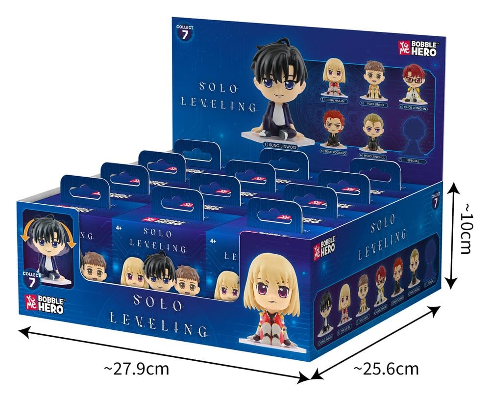 Solo Leveling Bobble Hero Wackelkopf-Figuren Series 1 Blind Box Display (12) - Preorder - ETA: 25.03.2027