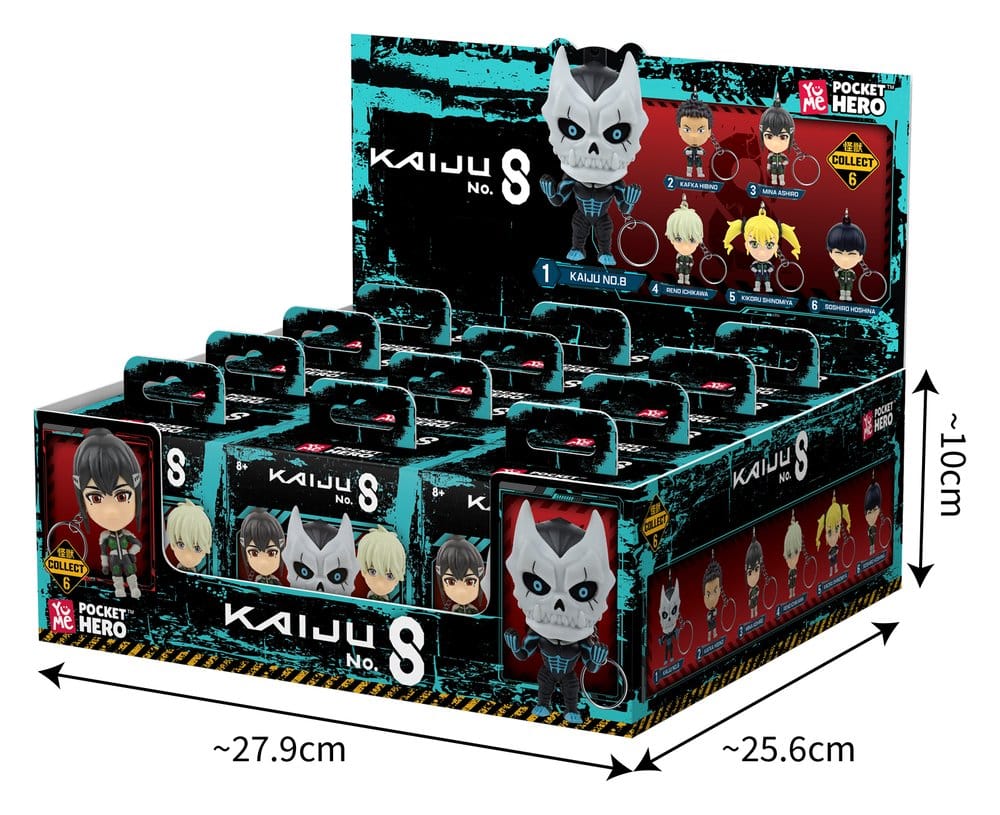 Kaiju No. 8 Pocket Hero Schlüsselanhänger Series 1 Blind Box Display (12) - Preorder - ETA: 25.03.2027