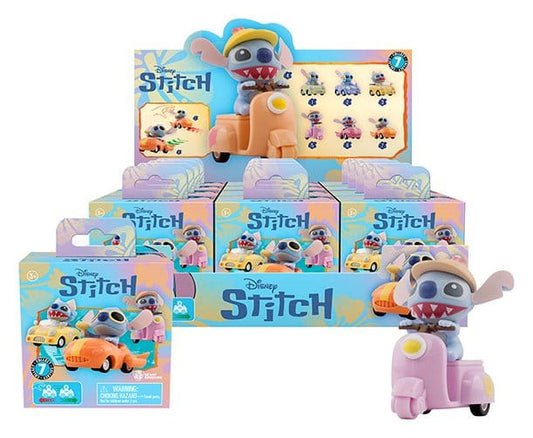 Disney Zoom Hero Rückzug-Fahrzeuge mit Figuren Lilo & Stitch Series 2 Blind Box Display (12) - Versand: 7 Tage nach Bestellung
