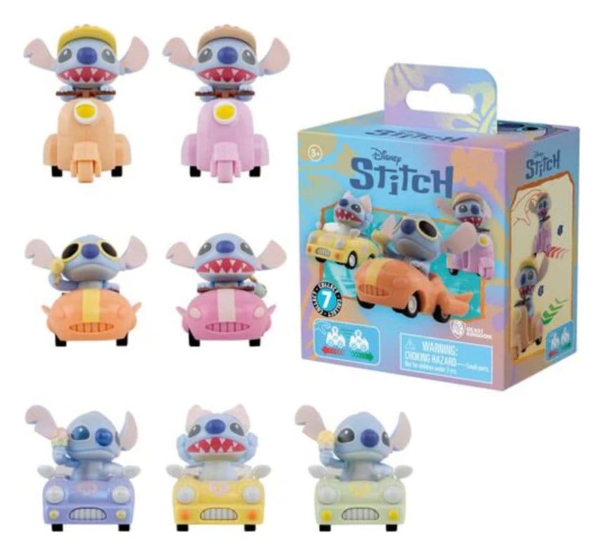 Disney Zoom Hero Rückzug-Fahrzeuge mit Figuren Lilo & Stitch Series 2 Blind Box Display (12) - Preorder - ETA: 25.09.2026